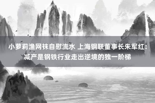 小萝莉渔网袜自慰流水 上海钢联董事长朱军红：减产是钢铁行业走出逆境的独一阶梯