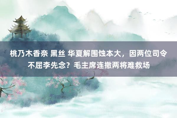 桃乃木香奈 黑丝 华夏解围蚀本大，因两位司令不屈李先念？毛主席连撤两将难救场