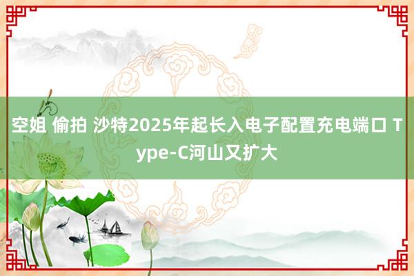 空姐 偷拍 沙特2025年起长入电子配置充电端口 Type-C河山又扩大