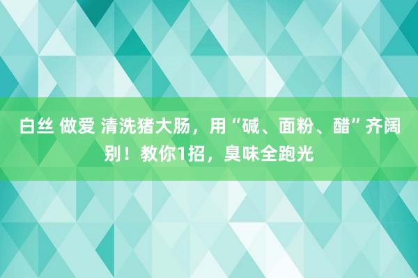 白丝 做爱 清洗猪大肠，用“碱、面粉、醋”齐阔别！教你1招，臭味全跑光