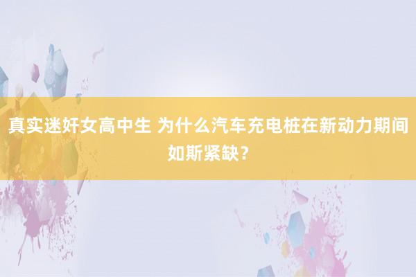真实迷奸女高中生 为什么汽车充电桩在新动力期间如斯紧缺？