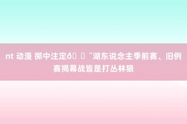 nt 动漫 掷中注定😯湖东说念主季前赛、旧例赛揭幕战皆是打丛林狼